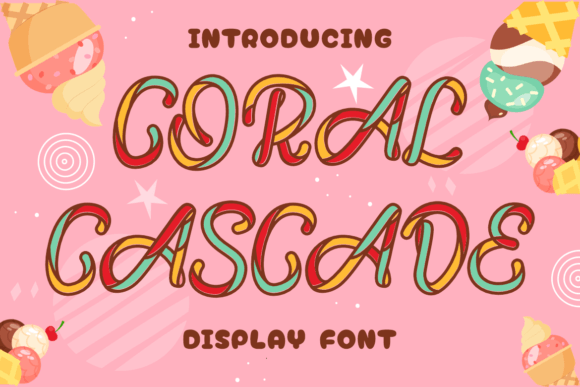 Coral Cascade: A Playful Display Font for Sweet Designs