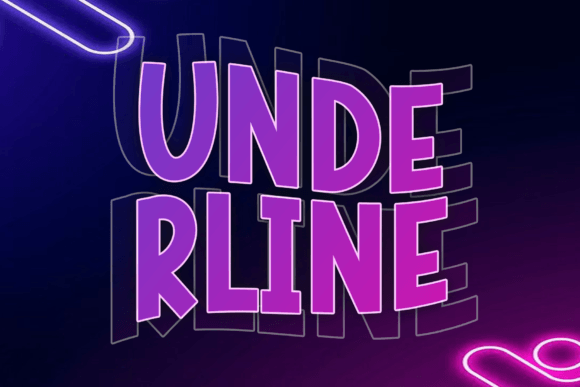 Discovering the Underline Font: A Fresh Take on Display Typography