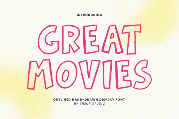 Great Movies: A Hand-Drawn Font with Vintage Cinema Charm