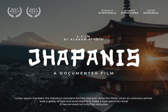Jhapanis: A Cool Japanese Inspired Display Font for Your Designs