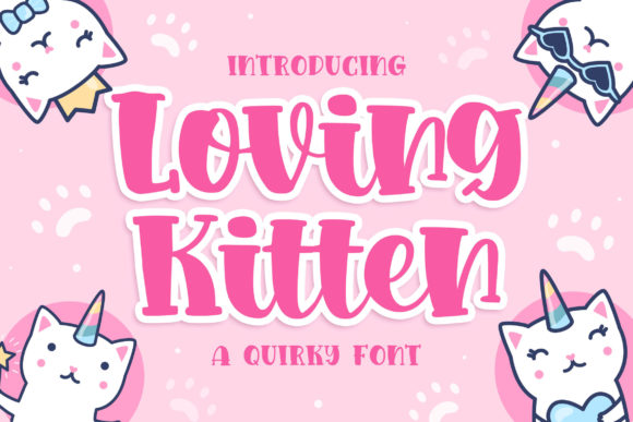 Loving Kitten: A Unique Display Font for Creative Projects