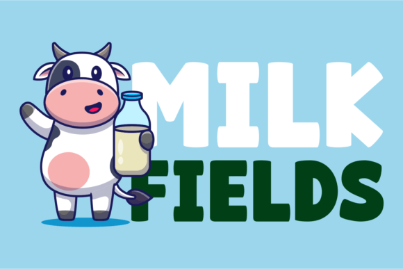 Milk Fields: A Bold Display Font for Modern Design