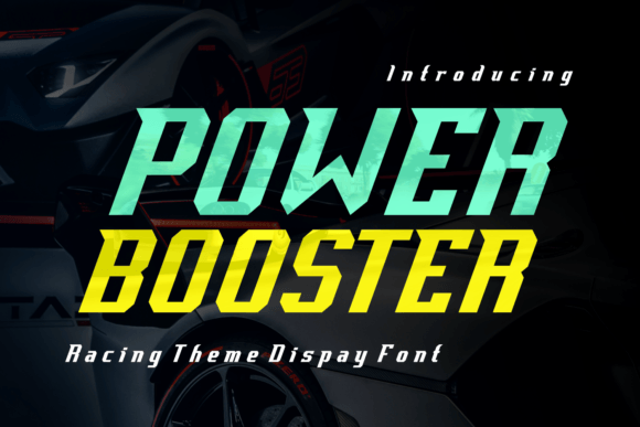 Power Booster: A Dynamic Racing Font for Impactful Designs