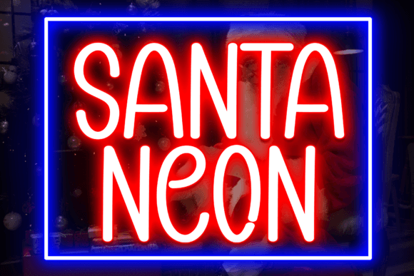 Santa Neon: A Festive Display Font for Joyful Designs